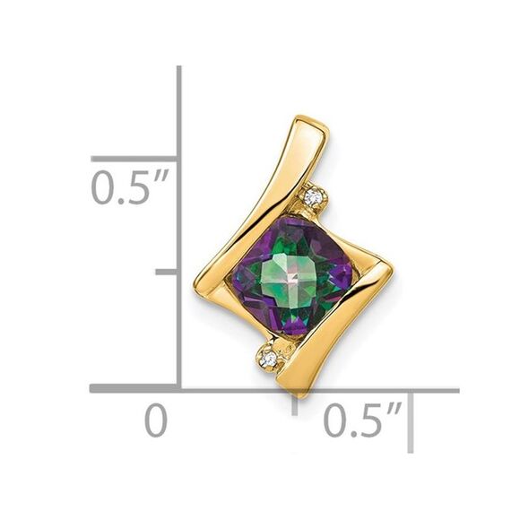 1.25 Carat (ctw) Mystic Topaz Pendant 14K Yellow Gold